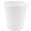 Generico Vaso Orchidea in Ceramica Liscia o damascato | VARI COLORI | misura 14x13 cm idea regalo (Terracotta Bianco)