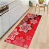 Highdi Tappeto Cucina Antiscivolo Lavabile Stampe Natalizie alla Moda Tappeto Passatoia Cucina Tappeto da Cucina Lungo Tappeti Runner Tappeto Corridoio per Ingresso (60 * 180cm,Fiocco di Neve)