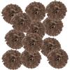 PATIKIL 30cm Pompon Carta Velina, 12Pz Fiori di Carta Pom Poms Decorativi Colorati per Matrimoni Addio Nubilato Compleanno Decorazioni Sfondo, Marrone