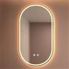 AYSMYGS Specchio Da Bagno Con Luci LED, 400 x 700 mm Ovale Retroilluminato A LED Specchi Da Parete Con Antiappannamento, 3000K-6000K, Dimmerabile(B-anti-fog,40x70cm)