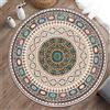 Highdi Tappeto Rotondo Salotto, Morbido Moderno Tappetini Stile Classico Antiscivolo Tappeto per Bambini Cameretta Cucina Casa Zona Balcone Tappet Tavolino (100cm,Disco Beige)