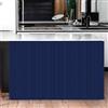 Highdi Tendina Sottolavello Cucina, Stampate Tende per Mobili da Cucina, Tenda Corta Hook Loop Autoadesiva, Antipolvere e Privacy, per Mobile Sottolavello, Armadio (blu scuro,L140xA100 cm)