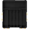 MAILLARD Portaposate da Cassetto, Vassoio Fortch con 7 Porta Posate Cucina Cassetto, Organizer Cassetti Cucina Silicone 24 * 32,3 cm, per Le Stoviglie da Cucina, Archiviazione Dei Cassetti, Nero