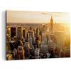 ARTTOR Quadri Moderni su Tela 120x80 cm Stampe da Parete Architettura Città - 2672 | New York Grattacieli Manhattan Quadro Decorativo XXL 1 pezzo Soggiorno Arte da Parete Decorazione da Parete ARTTOR