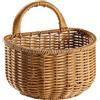 Croovepi Cestino da appendere alla parete in rattan, cesto in vimini da appendere per interni, fioriera da esterno in stile bohémien, per piante da interno, porta d'ingresso, cesti in vimini da parete, piante,