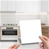 Bcuuozeeing Adesivo per piastrelle, 15 x 15 cm, impermeabile, cucina, autoadesiva, per il bagno, per piastrelle, in vinile, autoadesiva, per il retro in laminato (bianco, 96 pezzi)