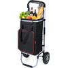 YEAUPE PRO Carrello Spesa Pieghevole 3 in 1 con Compartimento Isotermico - Capacità 50L, Carico Massimo 25kg - Ruote Silenziose, Impermeabile, Facile da Montare e Trasportare - Arancione Scuro