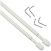 vetrine inrete Vetrineinrete® Bastone per Tenda da Finestra 2 Pezzi con Ganci a Vite Asta telescopica allungabile Bacchette Regolabili per infissi Porte (70 a 120 cm) H29