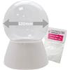Schneekugelhaus Set fai da te, sfera di vetro e base in porcellana bianca, larghezza: 120 mm, altezza: 160 mm, espandibile con carillon | 40042