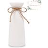 YUTUY Vaso in Ceramica Bianco 23 CM - Minimalista per Fiori Secchi e Pampa - Decorazione per Casa, Camera da Letto e Tavolo da Pranzo