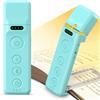 Glocusent luce per libri ricaricabile USB, luce LED portatile con clip, 3 colori ambra e 5 luminosità regolabili, compatta e di lunga durata, regalo per gli amanti dei libri (Azzurro-Pro)