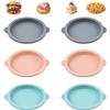 Dhisperares 6 Pezzi Stampo per Torta Tondo in Silicone, 10 cm di Diametro Stampi Uova