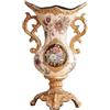 Generic Grande vaso da fiori - Vaso decorativo in resina retrò per soggiorno e tavolo da pranzo, design artistico disegnato a mano, altezza 40 cm