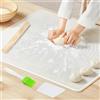 HJYIMYI Spianatoia per Impastare Silicone 70 x 50 cm per Fare, Impasti, Pizza | Grande Tappetino Silicone Forno Cucina con Misure Riutilizzabile, Antiaderente Tappetino da Forno per Rotolo con Raschietto
