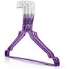 HANGERWORLD 100 Grucce Appendiabiti 40cm Viola in Metallo Cromato Salvaspazio per Casa e Lavanderia