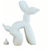 NAFEIMILUN Palloncino Scultura Per Cani Scultura Creativa In Resina A Forma Di Cane Che Fa La Cacca Decorazione Per La Casa Colore Bianco 9 * 6 * 11.5cm