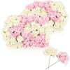 com-four® 120 fiori di carta, 20 bouquet con 6 fiori ciascuno | rose decorative bianche e rosa - per fai da te - ghirlande - decorazione tavola - matrimonio