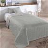 Delindo Lifestyle Belford - Copriletto per Letto Singolo, 140 x 210 cm, colore: Grigio Chiaro