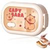 YUPDFGB Capibara Scatole bento, Lunch Box per Bambini e Ragazze, scatola per panini per la scuola - scatola per il pranzo borsa per Lavoro, Scuola, Picnic, Regalo Bambina