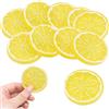 Norhogo 10 fette di limone finte in plastica, fette di limone, fette di limone artificiali, fette di limone artificiali, fette di limone per decorazione limone, matrimoni, fotografie, oggetti di scena