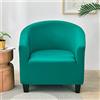 Highdi Copripoltrona 1 Posto Elasticizzato Tinta Unita Chesterfield, Fodere Copripoltrona da Cocktail Universale Lavabile Rimovibile Fodera per Poltrona per Hotel Salotto (Turchese)