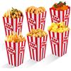 Siumir Scatole di Popcorn 24 PCS Popcorn Contenitori Caramella Contenitore per la Festa di Compleanno di Film Fiesta Compleanno (Striscia rossa)