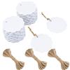 G2PLUS 200PCS Etichette Regalo,6x6cm Etichette in Carta Kraft Bianco