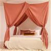 UB-STORE Baldacchino Rosa per Letto Matrimoniale e Grandi, Tende Zanzariera Grandi