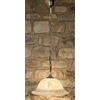 Generico Lampadario a sospensione a 1 Luce Stile Classico Rustico con vetro ambra Greca-S1