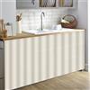 Highdi Tende per Armadietti Cucina Corta Autoadesiva, Tenda per Scaffale Cucina Antipolvere e Privacy per Tendina Sottolavello, Mobile Lavatrice, Armadio (Beige 1,140 * 100cm)
