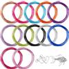 Dhisperares 12 Rotoli Fili di Alluminio Multicolore, 5m/Rotolo, 1,5mm di Diametro | Flessibile Filo Metallico Modellabile, Filo Alluminio per Bigiotteria, Artigianale, Sculture, Modellismo, Floristica