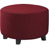 Highdi Copri Pouf Rotondo Elasticizzato Jacquard, Spandex Copertura Dell'Ottomano Copri Poggiapiedi Poltrona per Soggiorno, Morbido Rimovibile Lavabile Fodere per Sgabello (Borgogna,S)