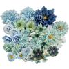Saituo Home 32 Pezzi Fiori Artificiali Teste di Fiore Simulati Fiori Finti Diversi Tipi