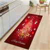 Highdi Tappeto Cucina Antiscivolo Lavabile Stampe Natalizie alla Moda Tappeto Passatoia Cucina Tappeto da Cucina Lungo Tappeti Runner Tappeto Corridoio per Ingresso (50 * 140cm,Stella)