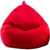 Highdi Pouf Poltrona Sacco, Bambini & Adulti Bean Bag Fodera per Sacco di Fagioli per Decorazione della Soggiorno Camera Giardino Salotto Balcone, Senza Ripieno (Rosso,80x90cm)