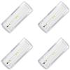 A2ZWORLD 4 PCS Lampada di Emergenza LED, 3,5W 400lm 6500K, SE Solo Emergenza, Autonomia 3 Ore, IP65, Montaggio Parete o Soffitto, Batteria Ricaricabile al Litio 7,4V 1,5Ah, 270x100x54mm