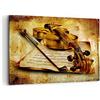 ARTTOR Stampe da Parete Moderne 100x70 cm Quadro su Tela Musica Vintage - 0524 | Violino Strumento Note Quadro Decorativo Grande 1 pezzo Soggiorno Camera da Letto Arte da Parete Decorazione da Parete ARTTOR