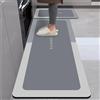 Highdi Tappeto Cucina Antiscivolo Lavabile Moderno Squisito Tappeto Passatoia Cucina Tappeto da Cucina Lungo Tappeti Runner Tappeto Corridoio per Ingresso Soggiorno Bagno (40x180cm,Grigio)