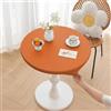 Highdi Tovaglia Rotonda con Bordo Elastico, Copritavolo Rotondo con Antiscivolo Elastico Tovaglie Rotonde Antimacchia per Salotto caffè Pranzo Giardino (ф60cm,Arancione)