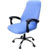 Highdi Coprisedia Ufficio Elasticizzato, Tinta Unita Coprisedie Gaming Universale Coprisedia Girevole Coprisedie Computer Fodere Coprisedie, Coprisedile per Sedia da Ufficio (Blu,M)