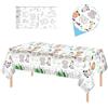 MORAINJAY Colorare Tovaglia per Bambini,137x274cm Carta Tovaglia per Feste di Compleanno, Colorata Tovaglia Impermeabile,Bambini Decorazione per Feste,Poster da Colorare a Tema Margherita Hippie