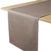 Decomira Corridore da Tavolo Antimacchia Effetto Lino - Facile da Lavare e Stirare - Come Tovaglia da Giardino o per Il Tavolo da Pranzo - Marrone Tortora - 40x180 cm