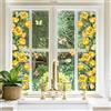 dellyy Adesivi per Finestre Primavera Fiori, Vetrofanie Floreali Bifacciali, Decorazioni Primavera per Soggiorno Cameretta Bambini Balcone Porta in Vetro (Tulipano giallo)