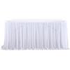 Highdi Gonna da Tavolo in Tulle, Garza da scrivania in Tulle Fluffy Romantico per Torte, Compleanni, Battesimi, tavoli di Nozze, Decorazione di Natale (9FT/275x77cm,Bianco)
