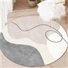 Highdi Tappeto Rotondo Salotto Geometria Morbido Tappetini Antiscivolo Tappeto per Bambini Cameretta Cucina Casa Zona Balcone Tappet Tavolino (140cm,Semplice)