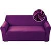 Highdi Copridivano Elasticizzato 4 Posti con Braccioli, Fodera per Divano, Universale Copridivani Copri Divano per Poltrone Mobili Sofa Protettore (Viola,4 Posti)