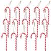 LUOHONG 15 pezzi di barre da zucchero per l'albero di Natale,Bastoncini di Zucchero Natalizi,ciondolo di Natale bianco e rosso Albero di ornamento dell'albero di ciondolo Decorazione (15)