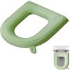 Quniwokid Comodo cuscino per sedile WC, 43 x 39 cm, impermeabile, in EVA, copertura imbottita portatile, anello per sedili WC portatili