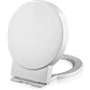 Generic Sedile WC Starck 1, Sedile WC Rotondo con Chiusura Ammortizzata, Materiale PP, Coperchio WC con Cerniere in Acciaio Inox, Bianco 44-46 * 40CM