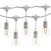 DRIWEI YASTA Catena luminosa bianca decorativa vintage 10m stringa 10 portalampade gazebo P